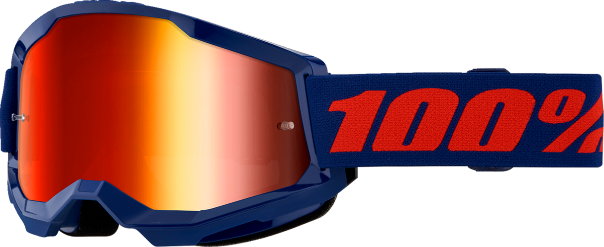 Strata 2 Goggle - Navy - Red Mirror