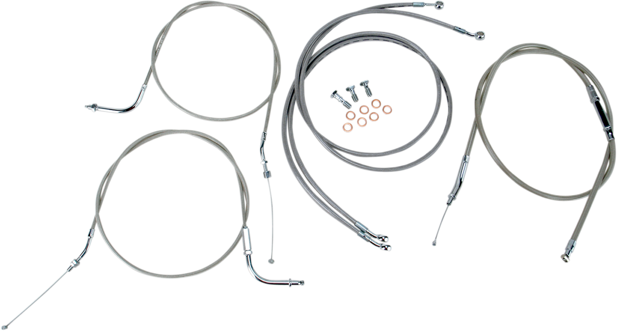 Cable Line Kit - 12\" - 14\" - \'04 - \'07 Roadstar - Stainless Steel 2004 - 2007