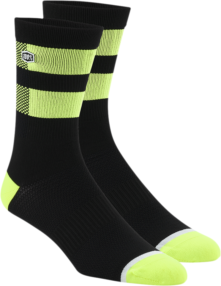 Flow Socks - Black/Fluorescent Yellow - Small/Medium