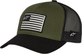 Flag Snapback Hat - Military/Black - One Size