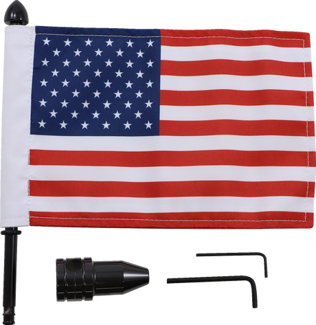 Saddlebag - Fixed Upright Flag Mount - 1/2\" Bar - 6\" X 9\" Flag