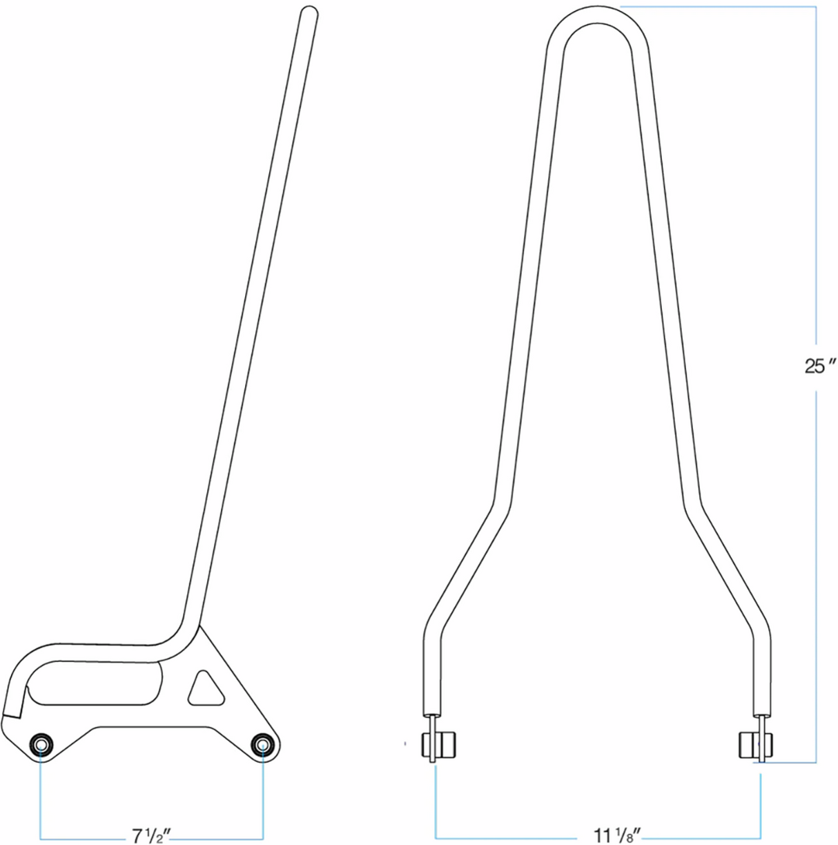 EXFIL Sissy Bar - XL - Chrome 2004 - 2022