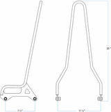 EXFIL Sissy Bar - XL - Chrome 2004 - 2022