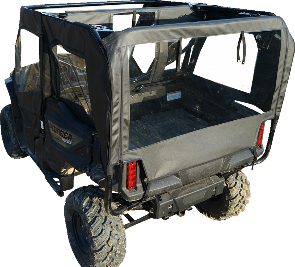 Soft Doors - Middle/Rear Windows - Black - Honda Pioneer 1000 2016 - 2023