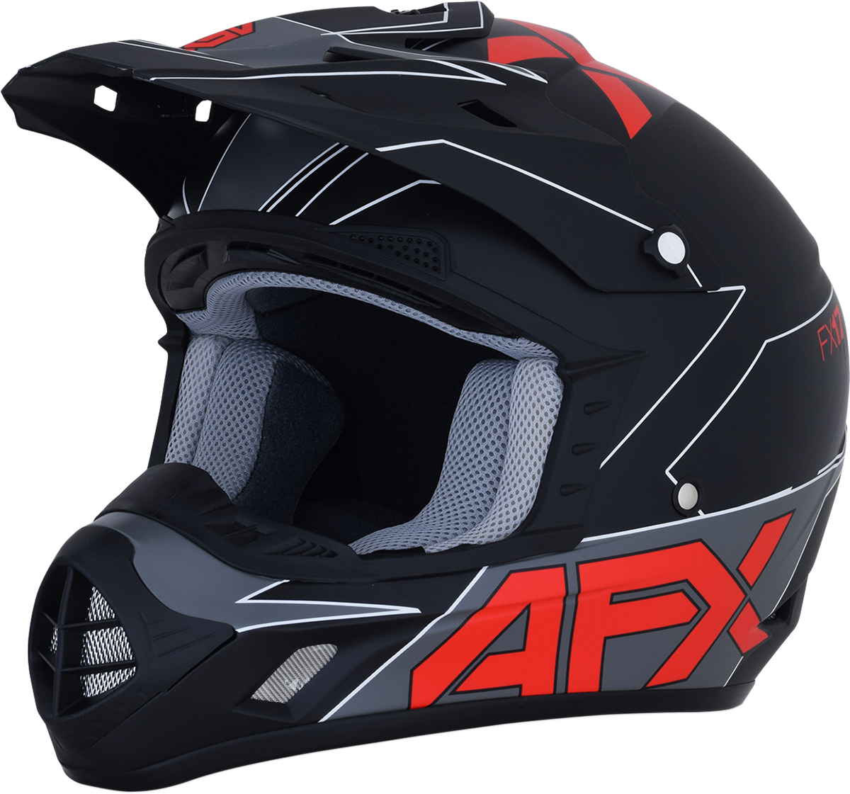 FX-17 Helmet - Aced - Matte Black/Red - Large