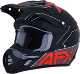 FX-17 Helmet - Aced - Matte Black/Red - Large