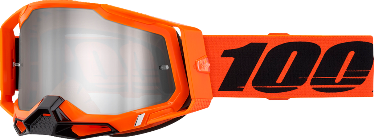 Racecraft 2 Goggle - Neon Orange - Silver Mirror