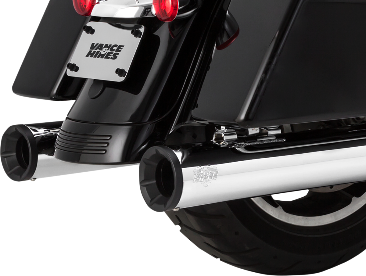 Eliminator 400 Slip-On Mufflers - Chrome with Black End Caps 2017 - 2024