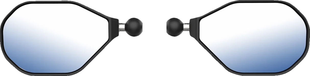 Tough-Mirror™ - Side View - Oval - Black - Left/Right with Ball