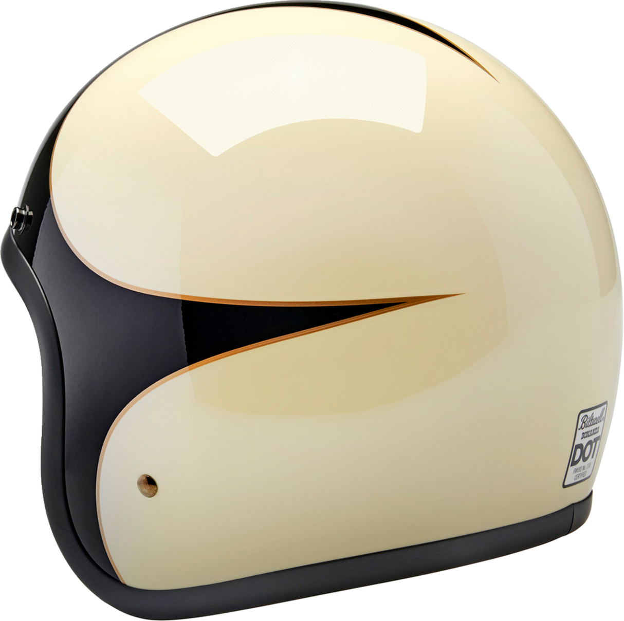 Bonanza Helmet - Gloss Vintage White/Black Scallop - Large