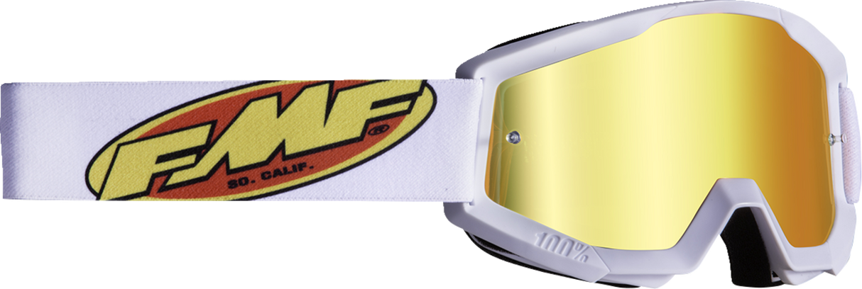 Youth PowerCore Goggles - Core - White - Red Mirror