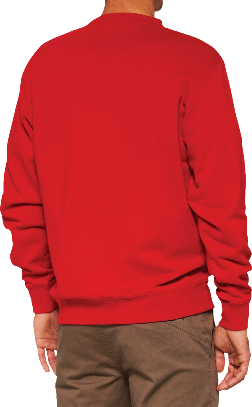 Icon Long-Sleeve Fleece Sweatshirt - Red - Small