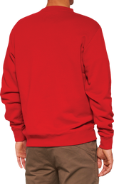 Icon Long-Sleeve Fleece Sweatshirt - Red - Small