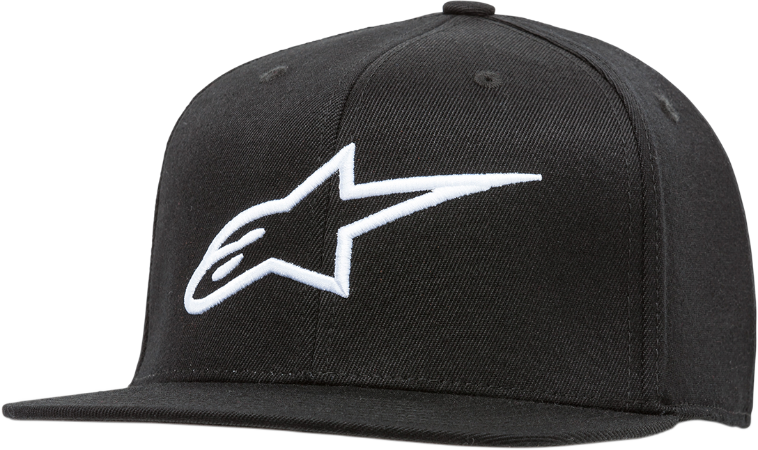 Ageless Flat Bill Hat - Black/White - Small/Medium