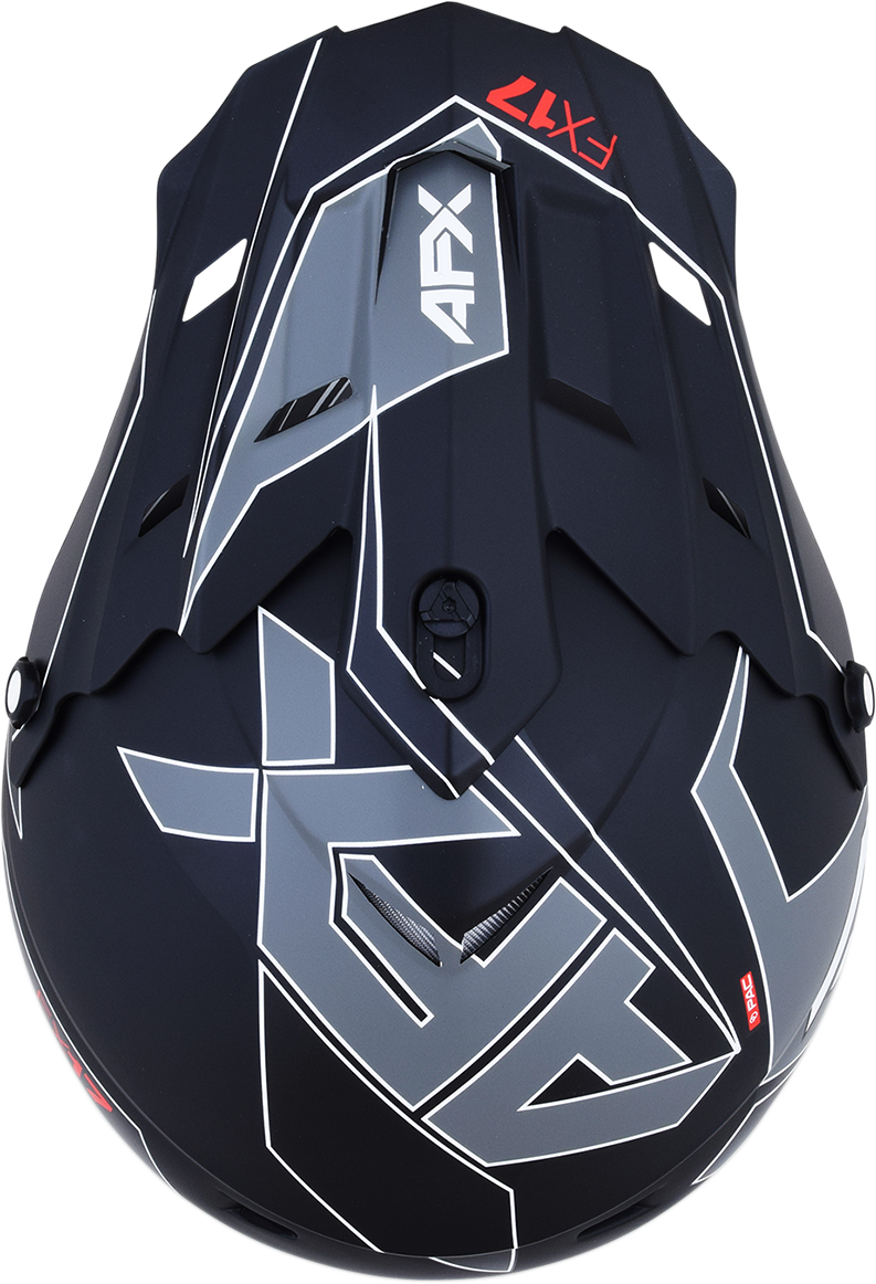 FX-17 Helmet - Aced - Matte Black/White - Small