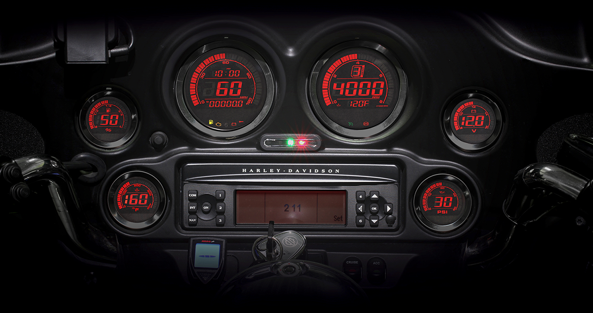 HD-02 6-Piece Gauge Kit - Black 2004 - 2013