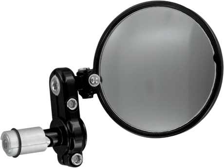 Mirror - Franco/Folded-In - Side View/Bar-End - Round - Black