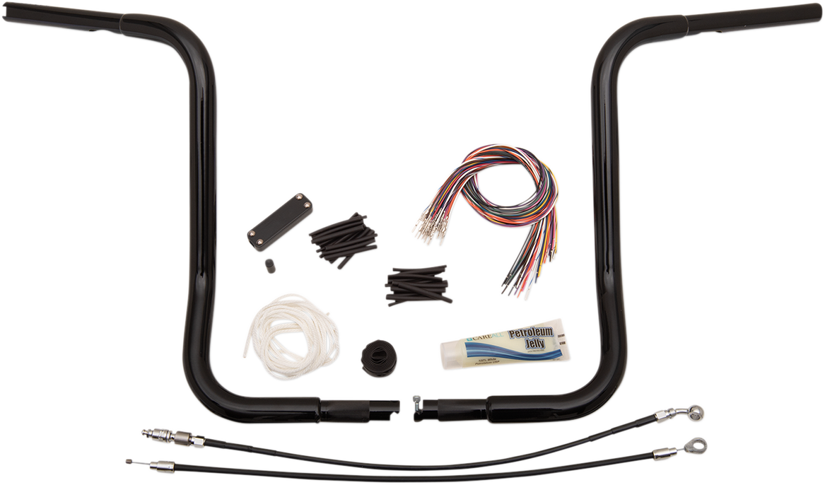 Handlebar Kit - Rounded Top - 16\" - Black 2008 - 2013