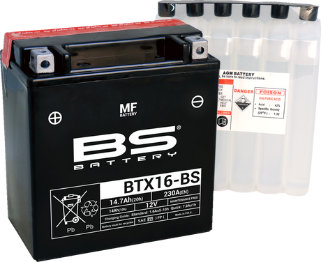 Battery - BTX16-BS (YTX) 1992 - 2020