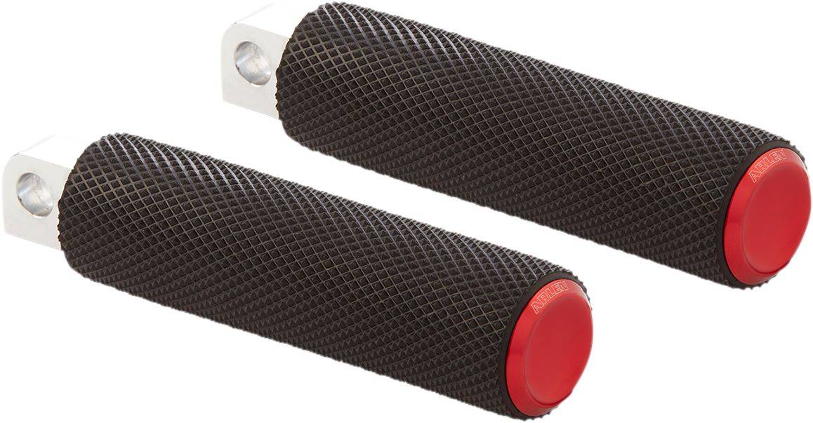 Footpegs - Knurled - Red