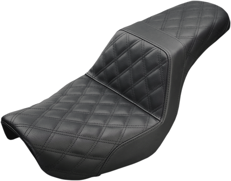 Step-Up Seat - Full Lattice Stitch - Black - Dyna 2004 - 2005