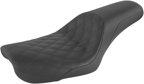 Profiler Seat - Front Lattice/Rear Smooth - Black - FXD \'04-\'05 2004 - 2005