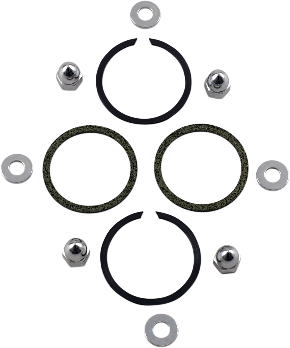 Exhaust Port Stainless/Chrome Gasket Kit - Big Twin/XL 1982 - 2020