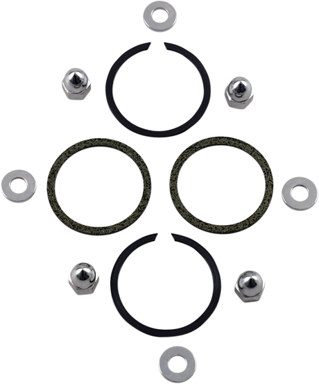 Exhaust Port Stainless/Chrome Gasket Kit - Big Twin/XL 1982 - 2020