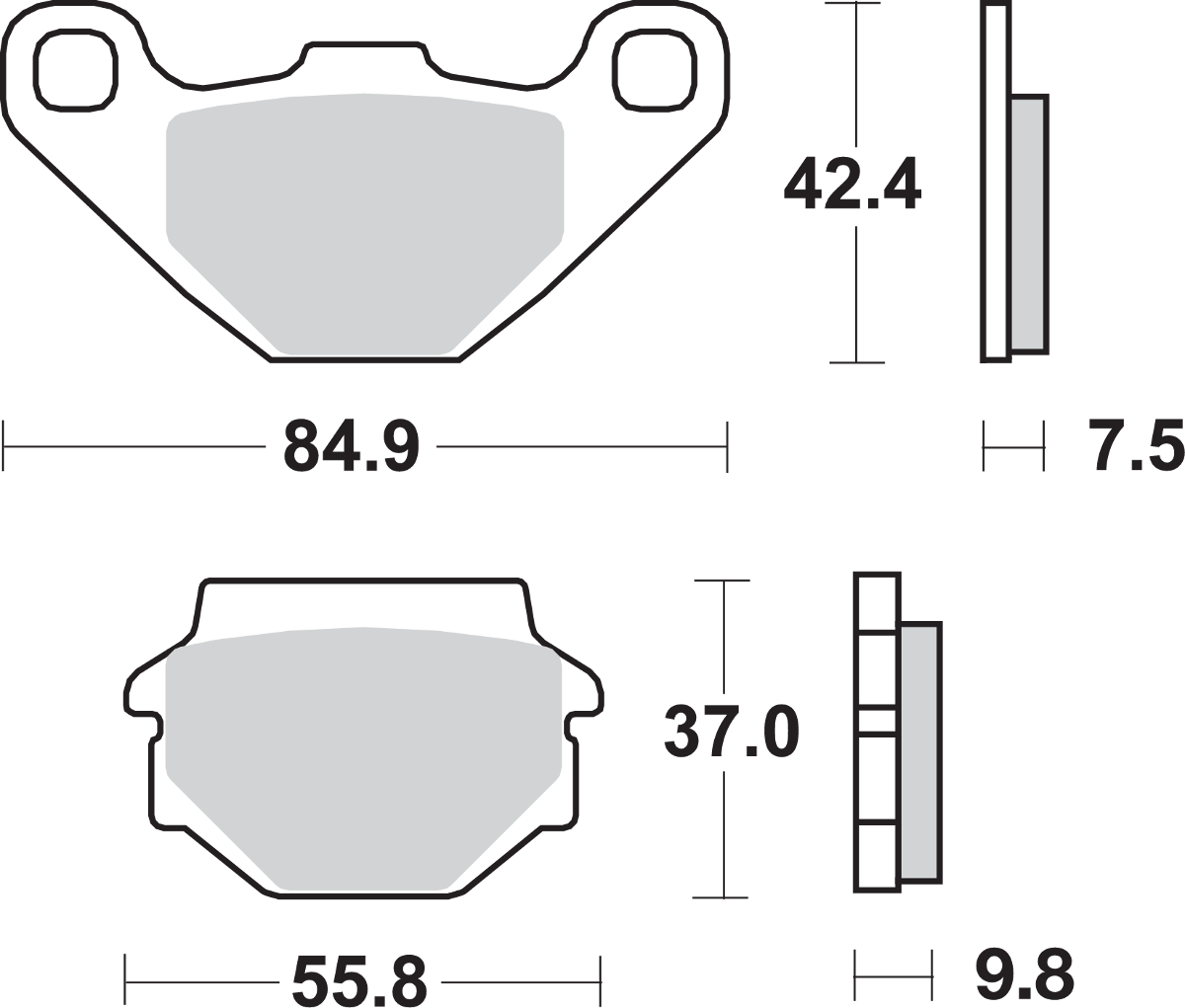 Off-Road Sintered Brake Pads 1983 - 2016