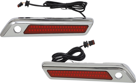 Latch Light - Saddlebag - Dual Color - Red - Chrome 2014 - 2023