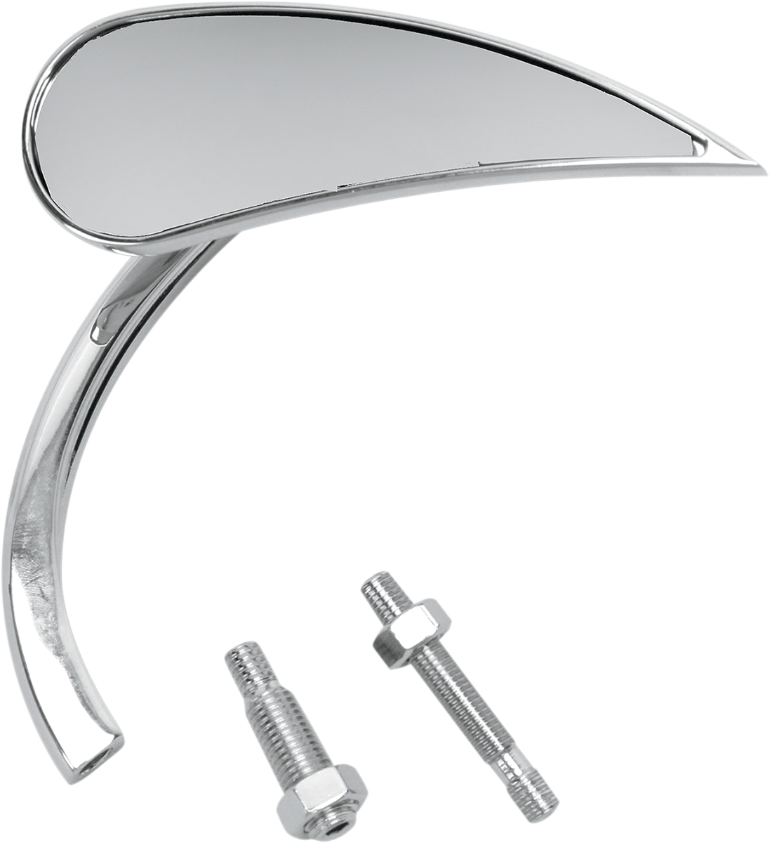 Mirror - Micro - Rad 2 - Side View - Teardrop - Chrome - Right