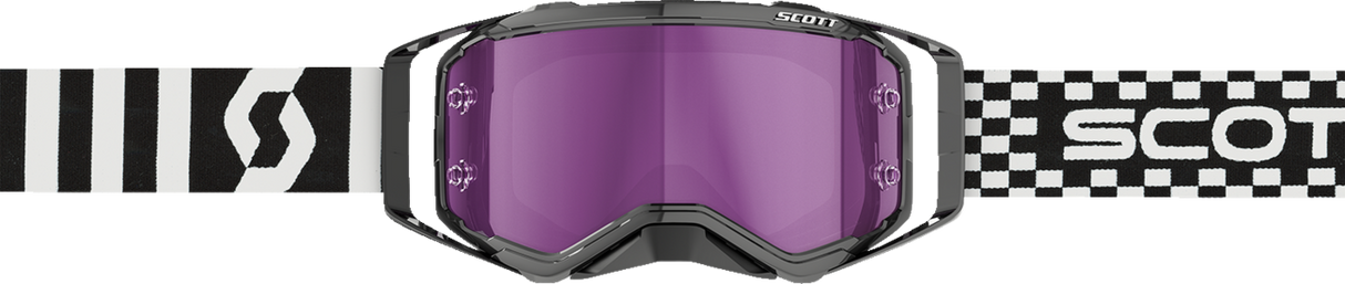 Prospect Goggles - Racing Black/White - Purple Chrome Works