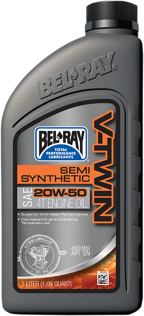 V Twin Semi Synthetic Oil - 20W-50 -1L