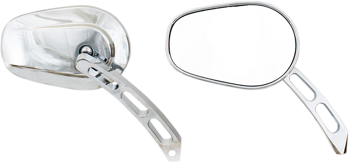 Mirror - Thru-Mount - Side View - Oval - Chrome