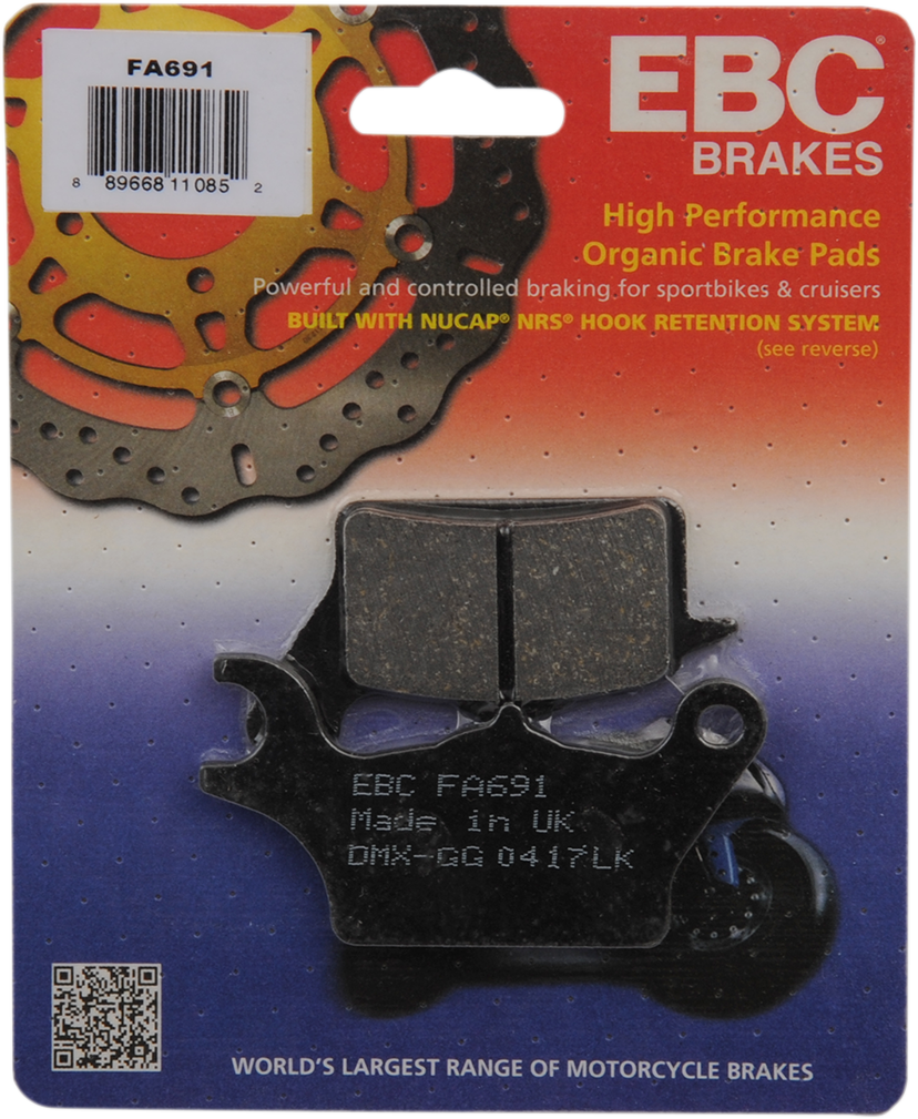 Organic Brake Pads - Z 125 Pro - FA691 2017 - 2020