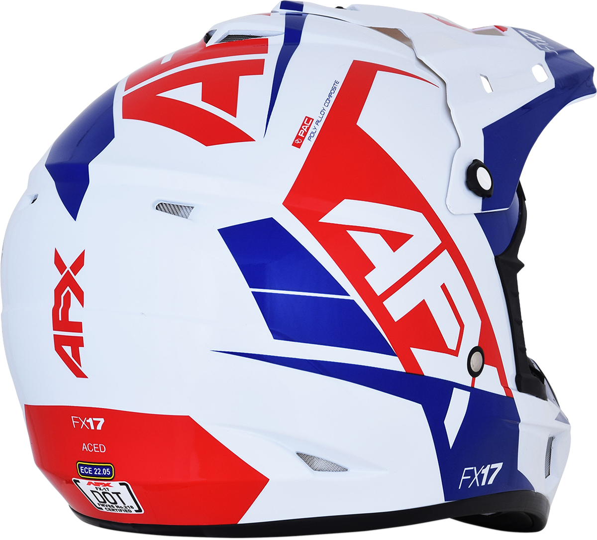 FX-17 Helmet - Aced - Red/White/Blue - Large