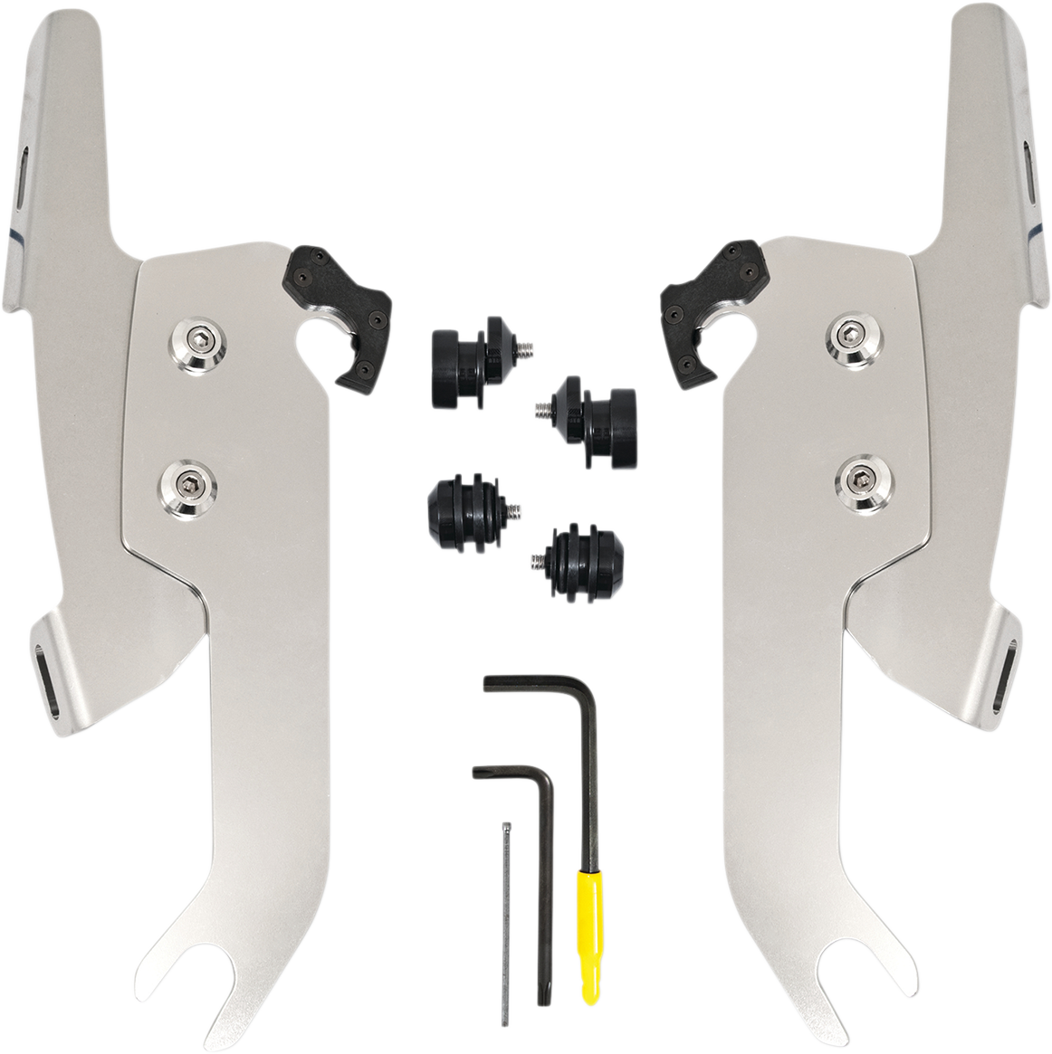 Fats/Slim Windshield Trigger Lock Complete Mount Kit - Polished - FLSL 2018 - 2021