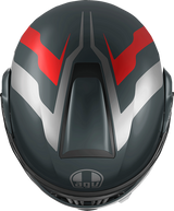 Streetmodular Helmet - Resia - Matte Gray/Silver/Red - Small