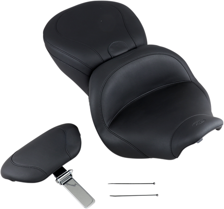 Lowdown Seat with Driver Backrest - Plain - FLHR \'97-\'07 1997 - 2007