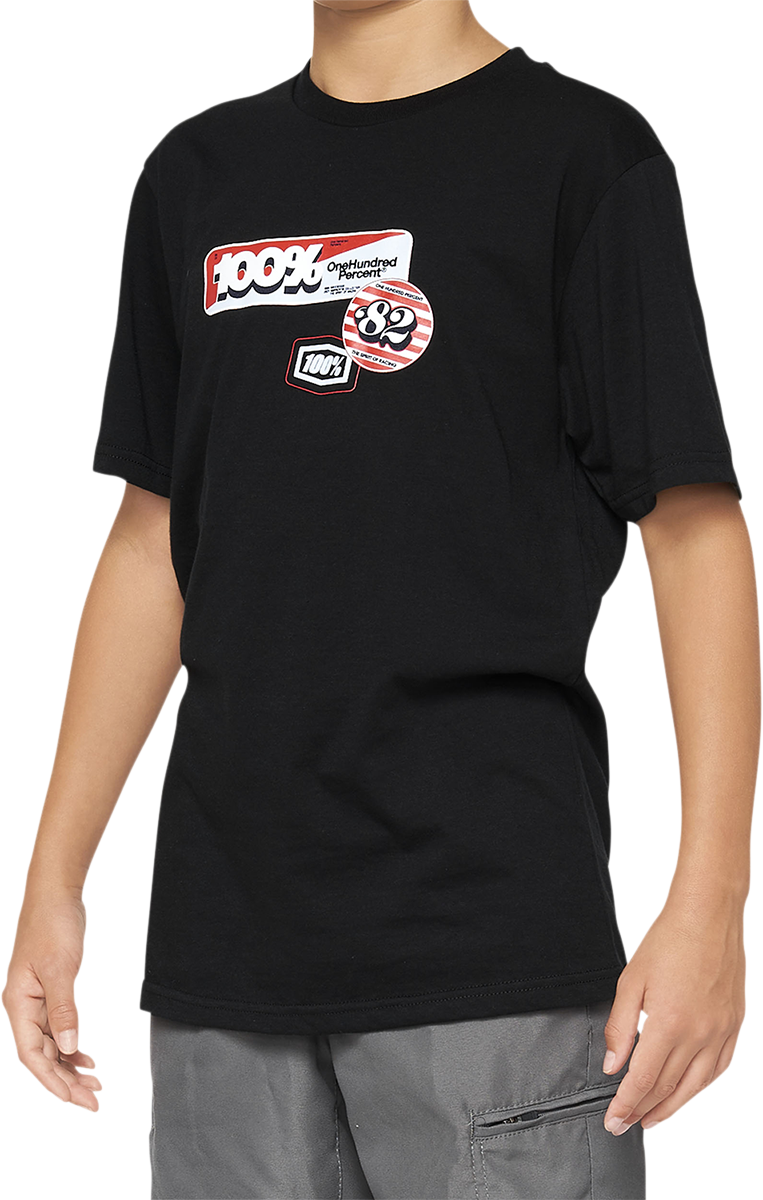 Youth Stamps T-Shirt - Black - Small