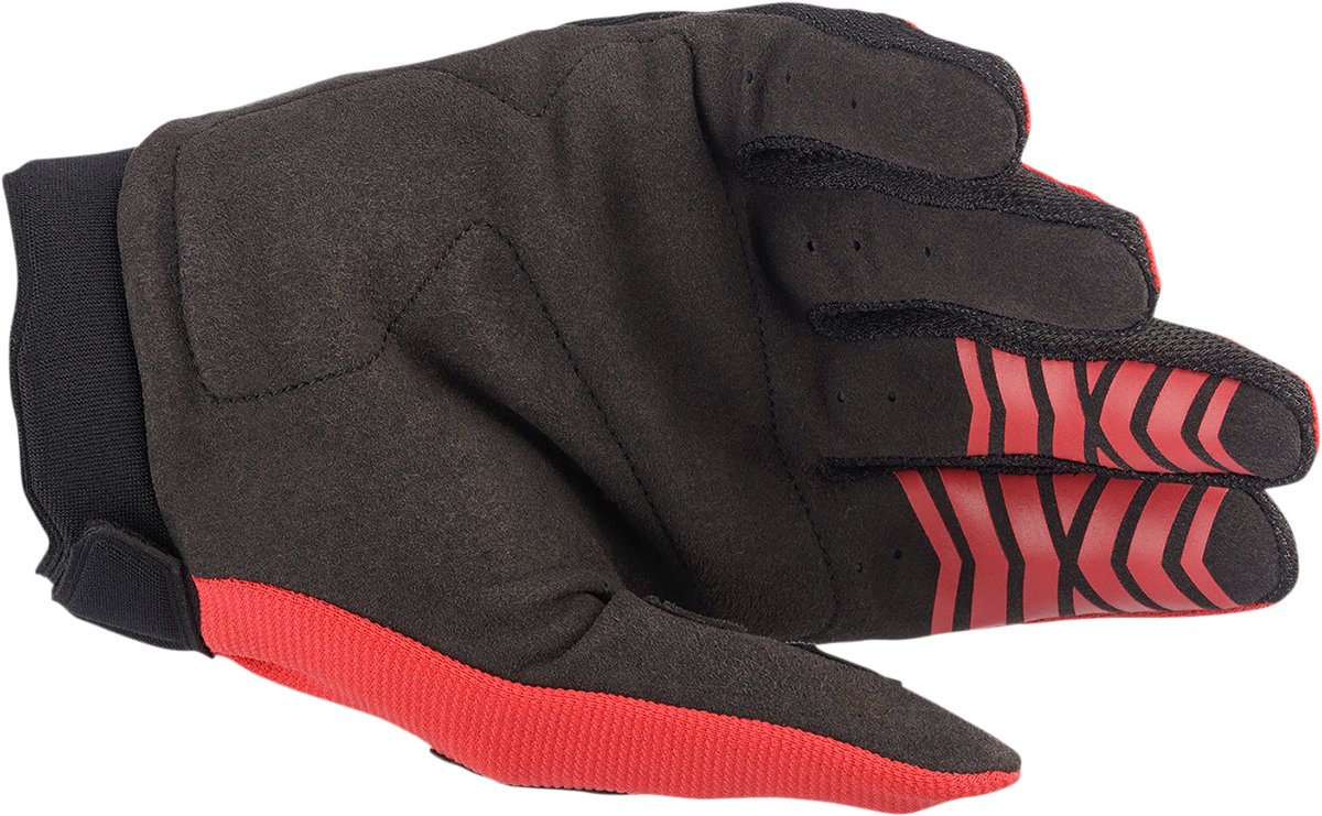 Youth Full Bore Gloves - Bright Red/Black - XS