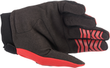 Youth Full Bore Gloves - Bright Red/Black - XS