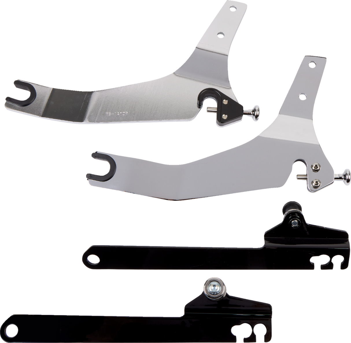 Backrest Kit - 14\" - Chrome - Dyna 2006 - 2017