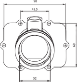 Carburetor Mounting Flange - Ski-Doo 1999 - 2001