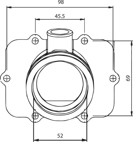 Carburetor Mounting Flange - Ski-Doo 1999 - 2001