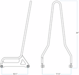 EXFIL Sissy Bar - FXD - Chrome 2006 - 2017