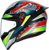 K1 Helmet - Dundee - Matte Lime/Red - Small