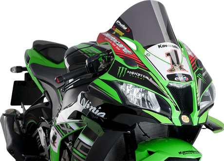 Race Windscreen - 14-1/4\" - Dark Smoke - Kawasaki 2016 - 2020