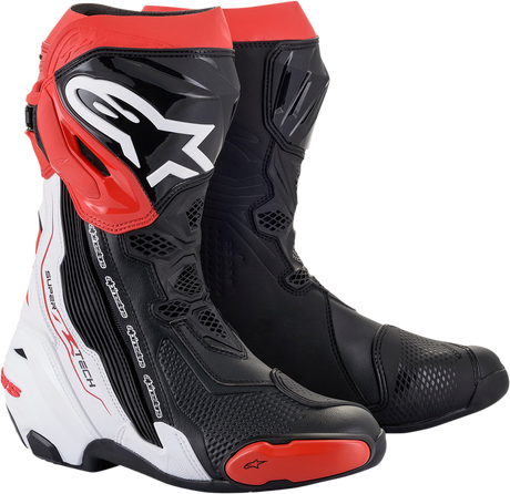 Supertech R Boots - Black/White/Red - US 12.5 / EU 48