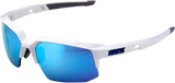 Speedcoupe Sunglasses - White - Blue Mirror